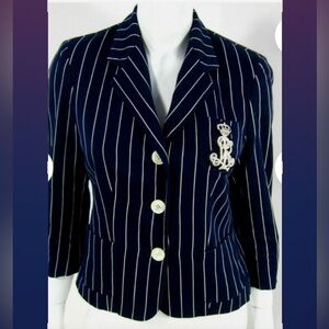 Ralph Lauren Navy Pinstripe Blazer – Petite 4